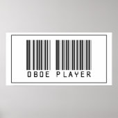 Barcode Oboe Player Poster (Voorkant)