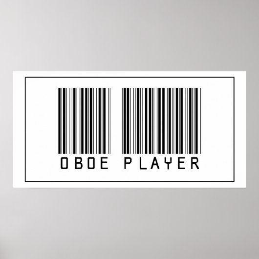 Barcode Oboe Player Poster (Voorkant)
