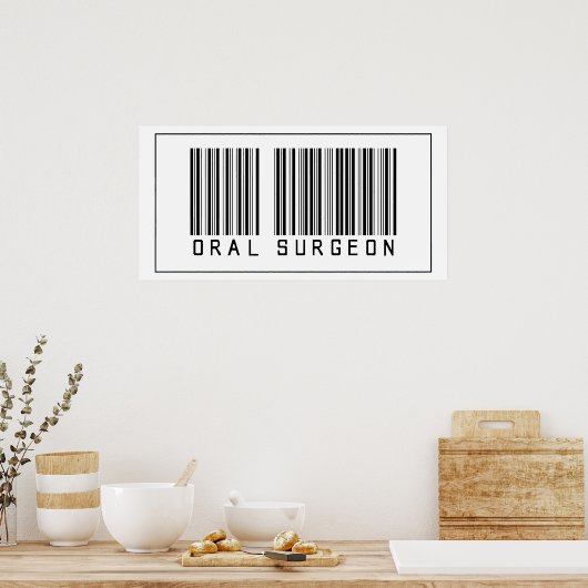 Barcode Orale chirurg Poster (Keuken)
