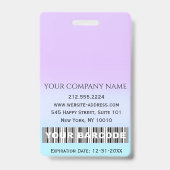 Barcode Photo Therapist Nurse DoctorHealth Paars Badge (Back)