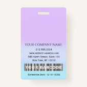 Barcode Photo Therapist Nurse DoctorHealth Paars Badge (Achterkant)