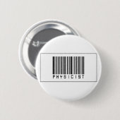 Barcode Physicist Ronde Button 5,7 Cm (Voorkant /achterkant)