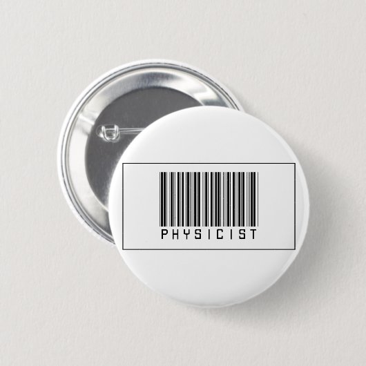 Barcode Physicist Ronde Button 5,7 Cm (Voorkant /achterkant)