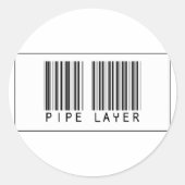 Barcode Pipe Layer Ronde Sticker (Voorkant)