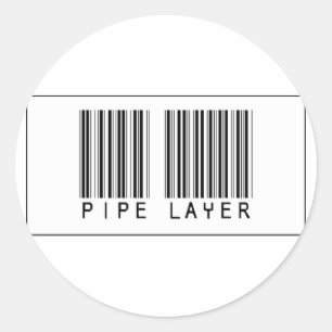 Barcode Pipe Layer Ronde Sticker