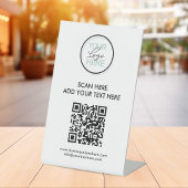 Barcode QR Code Business Logo Reclamebord Met Voetstuk