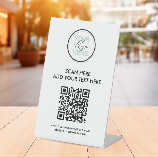 Barcode QR Code Business Logo Reclamebord Met Voetstuk