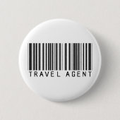 Barcode reisagent ronde button 5,7 cm (Voorkant)