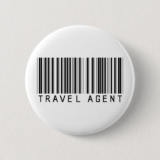 Barcode reisagent ronde button 5,7 cm (Voorkant)