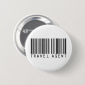 Barcode reisagent ronde button 5,7 cm (Voorkant /achterkant)