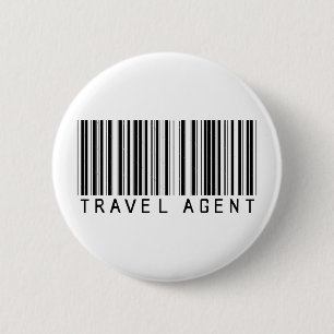 Barcode reisagent ronde button 5,7 cm