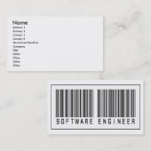 Barcode Software Engineer Visitekaartje (Voorkant / Achterkant)