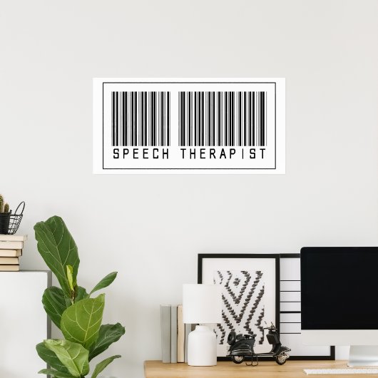 Barcode Speech Therapist Poster (Thuiskantoor)