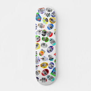 Barcode-stickers maken persoonlijk skateboard