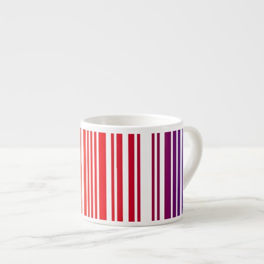 Barcode Stiped Espresso Mok (Voorkant rechts)