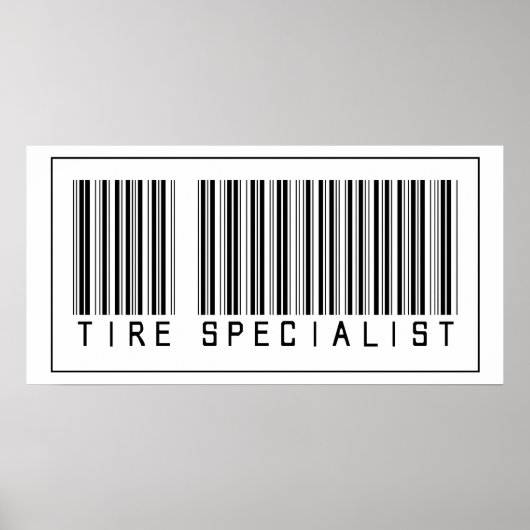 Barcode Tire Specialist Poster (Voorkant)