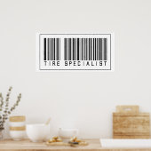 Barcode Tire Specialist Poster (Keuken)