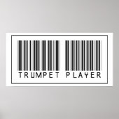 Barcode Trumpet Player Poster (Voorkant)