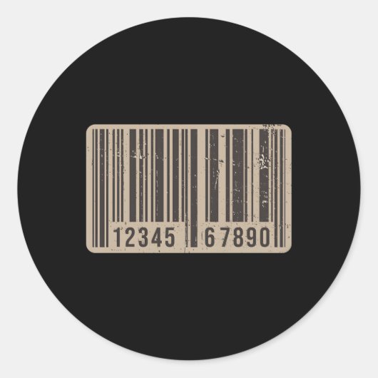 Barcode UPC Universele productcode Kassier Retail Ronde Sticker (Voorkant)