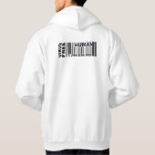 Barcode virus vrij mens hoodie (Achterkant)