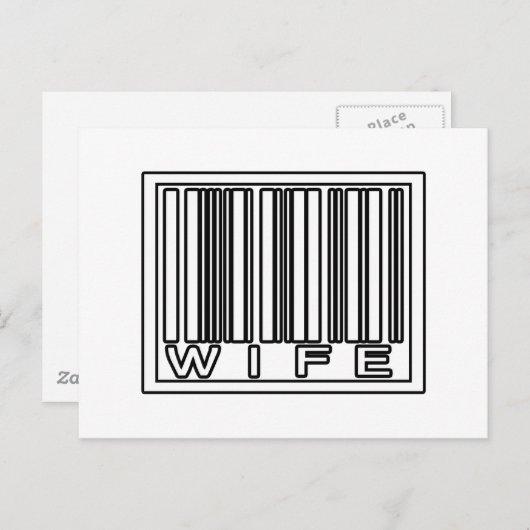 Barcode Vrouw Briefkaart (Voorkant / Achterkant)