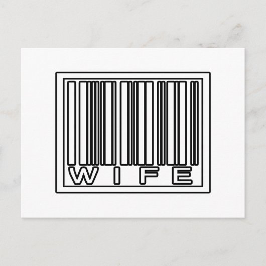 Barcode Vrouw Briefkaart (Voorkant)
