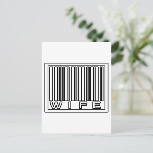 Barcode Vrouw Briefkaart (Staand voorkant)