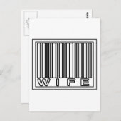 Barcode Vrouw Briefkaart (Voorkant / Achterkant)