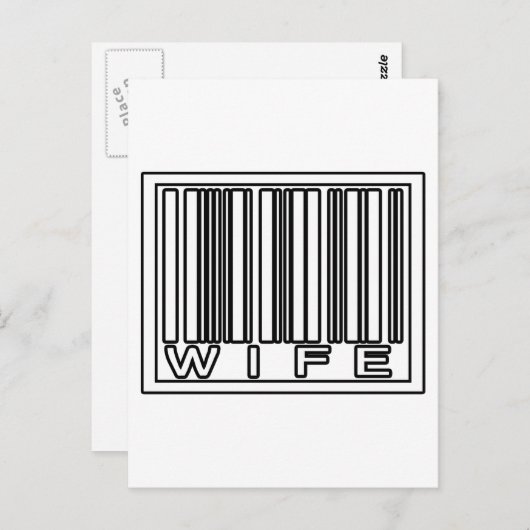 Barcode Vrouw Briefkaart (Voorkant / Achterkant)