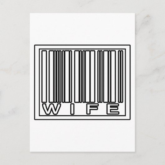 Barcode Vrouw Briefkaart (Voorkant)