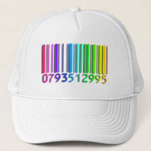Barcode White Trucker Hat Pet