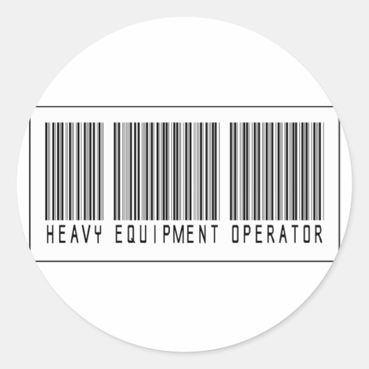 Barcode Zware Materiaalexploitant Ronde Sticker (Voorkant)