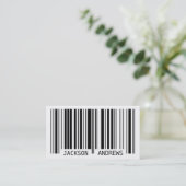 Barcode - zwart visitekaartje (Staand voorkant)
