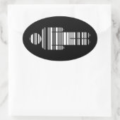barcodejongen ovale sticker (Tas)