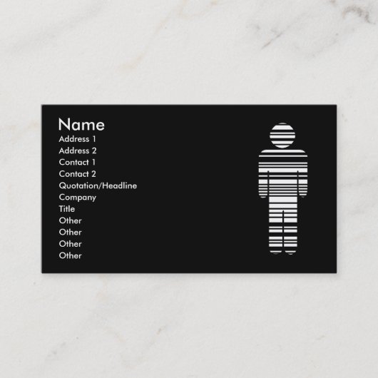 barcodejongen visitekaartje (Voorkant)