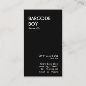 barcodemeisje visitekaartje (Achterkant)