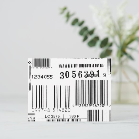 Barcodes Briefkaart (Staand voorkant)