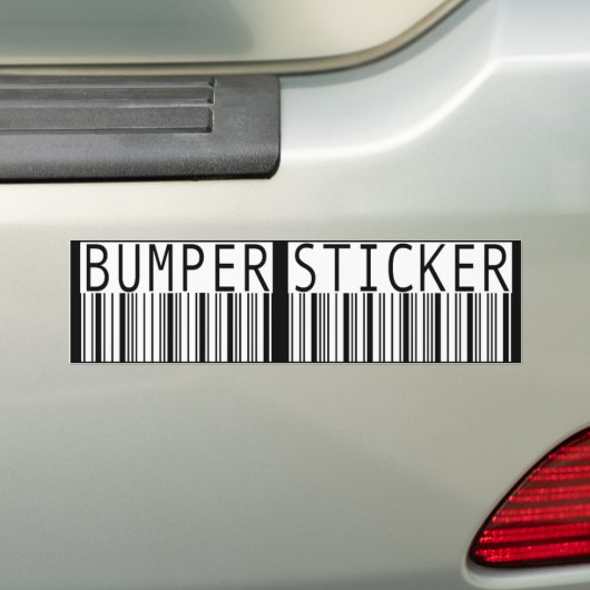 barcodesticker bumpersticker (Op auto)