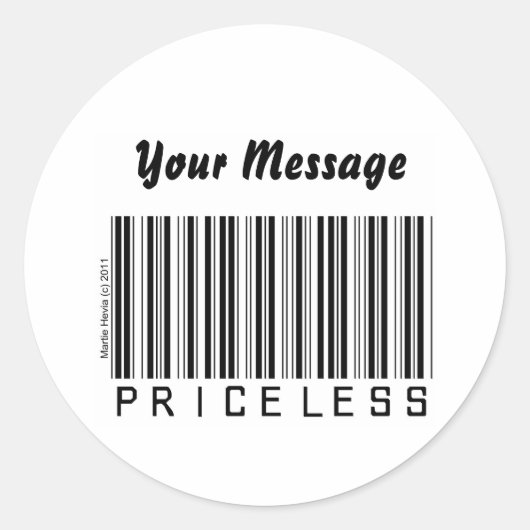 Barcodesticker zonder grenzen (personaliseren) ronde sticker (Voorkant)