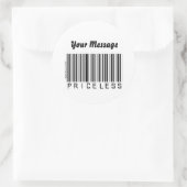 Barcodesticker zonder grenzen (personaliseren) ronde sticker (Tas)