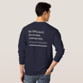 Barcoding Long-Sleeve Navy Blue Shirt (Achterkant volledig)