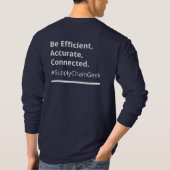 Barcoding Long-Sleeve Navy Blue Shirt (Achterkant)