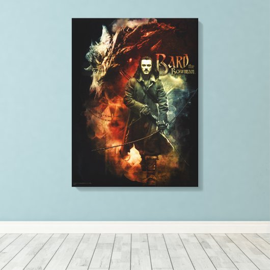 BARD BOWMAN™ & Smaug Canvas Afdruk (Insitu (Houten vloer))