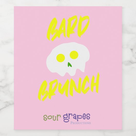 Bard Brunch wijnfles etiket (Enkel label)