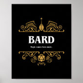 Bard Class Tabletop RPG Gaming Poster (Voorkant)
