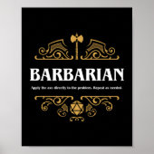 Bard Class Tabletop RPG Gaming Poster (Voorkant)