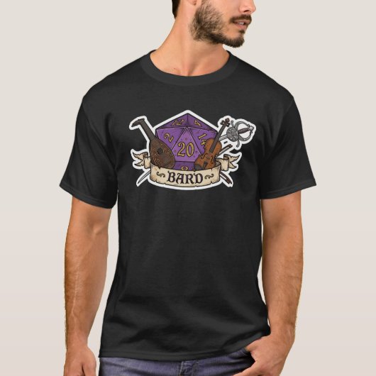 Bard D20 Class Crest T-shirt (Voorkant)