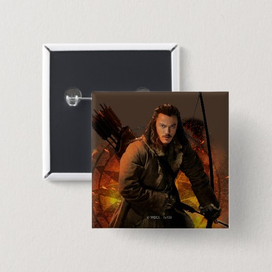BARD DE BOWMAN™ grafische kaart Vierkante Button 5,1 Cm (Voorkant /achterkant)