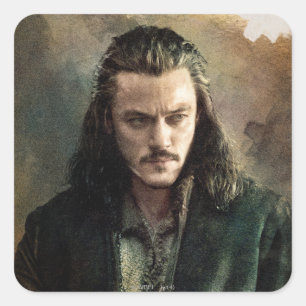 BARD DE BOWMAN™ grafische kaart Vierkante Sticker