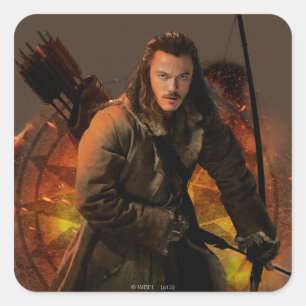 BARD DE BOWMAN™ grafische kaart Vierkante Sticker